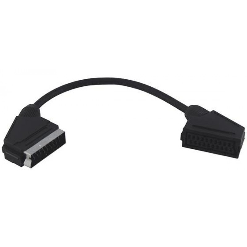 Scart Scart Erkek / Dişi Kablo 10Cm Uzatma Kablosu