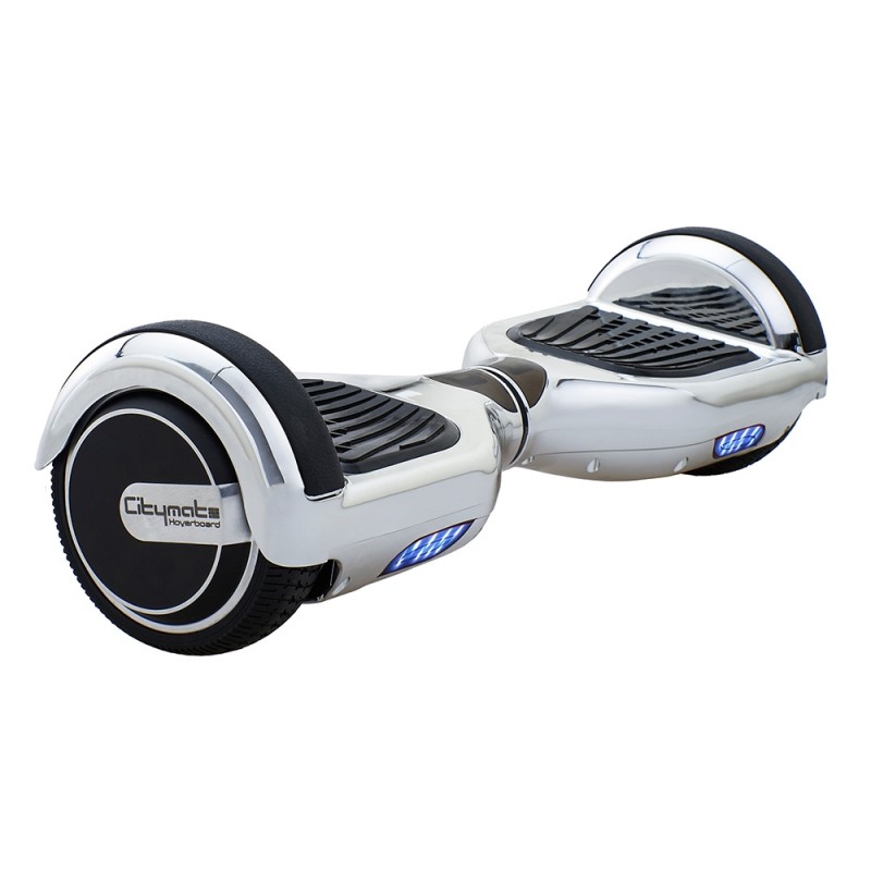 Smart Balance CS-600P Elektrikli Kaykay Hoverboard 6.5 inch Parlak Kasa Gümüs - Taşıma Çantası Hediye