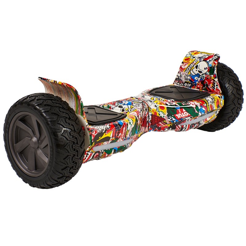 Smart Balance SBS-653 Elektrikli Kaykay Hummer Hoverboard Off Road 8.5 inch Grafity Desenli 01 - Taşıma Çantası Hediye