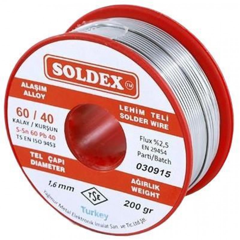 Soldex 1,60 mm 200 gr Lehim 60/40