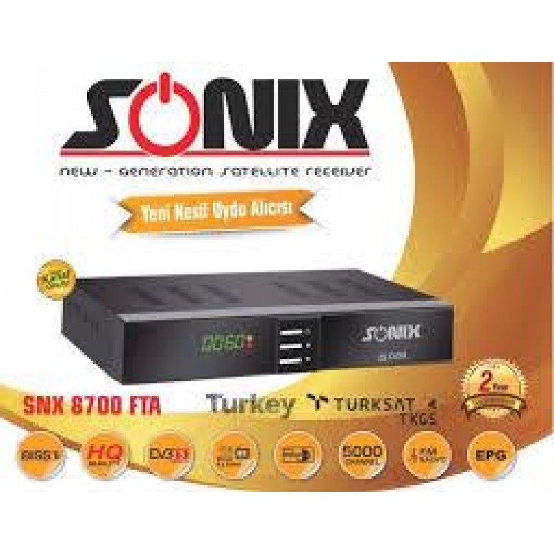 Sonix Snx-8700 Kasa Tipi Uydu Cihazı Fta Rf'Li