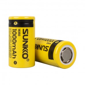 SUNKKO 3.7 VOLT 1000 MAH 18350 ŞARJ EDİLEBİLİR PİL (TEKLİ)