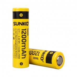 SUNKKO 3.7 VOLT 1200 MAH 18650 ŞARJ EDİLEBİLİR PİL (TEKLİ)