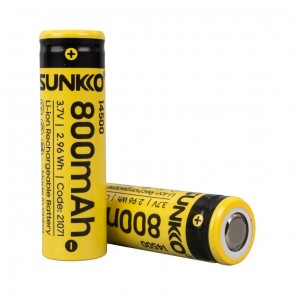 SUNKKO 3.7 VOLT 800 MAH 14500 ŞARJ EDİLEBİLİR PİL (TEKLİ)