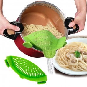 SUNUP SN-20522 KLİPSLİ SİLİKON TENCERE MAKARNA NOODLE SÜZGECİ ÇOK AMAÇLI