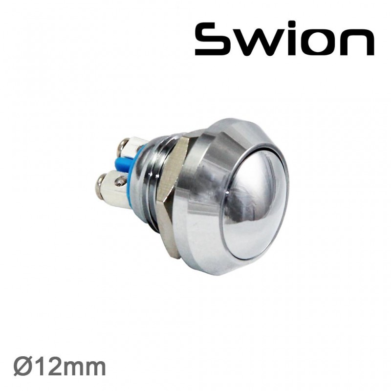 SWION 12 MM IŞIKSIZ METAL BUTON 2P IP65 BOMBE