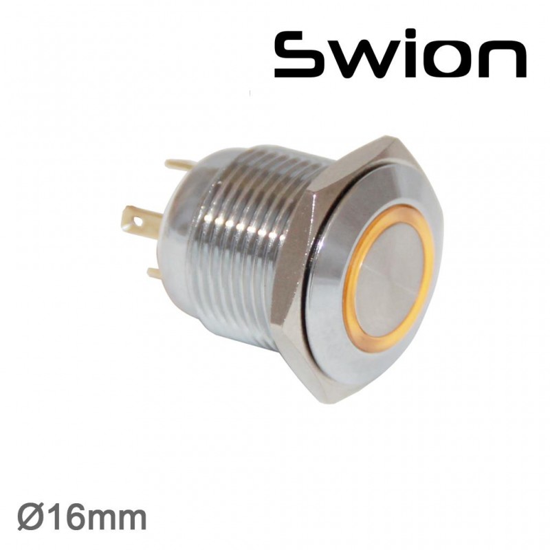 SWION 16 MM HALKA LEDLİ BUTON IP65 12V, 24V