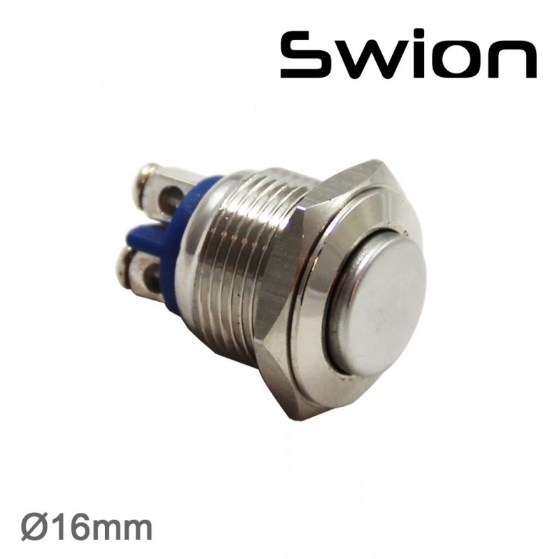 SWION 16 MM IŞIKSIZ METAL BUTON 2P IP65 ÇIKIK