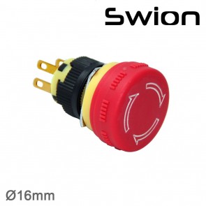 SWION 16MM ACİL STOP BAS-ÇEVİR KAFA 27MM 2NC BUTON