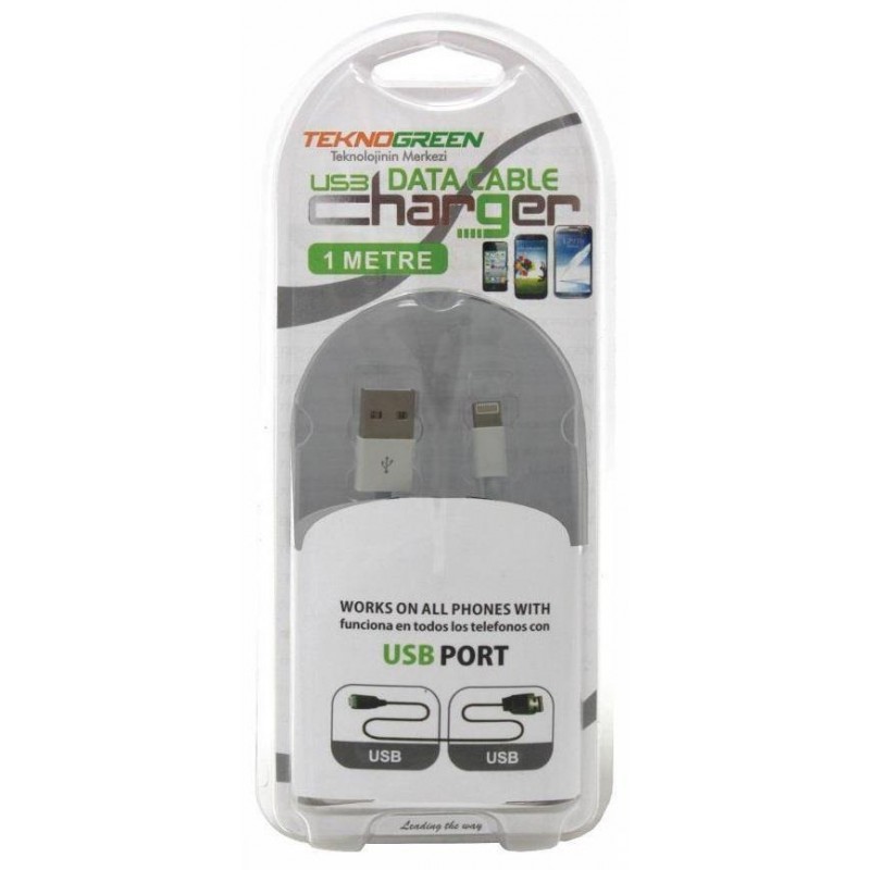 TeknoGreen 1M. İphone 5/6 Usb Kablo