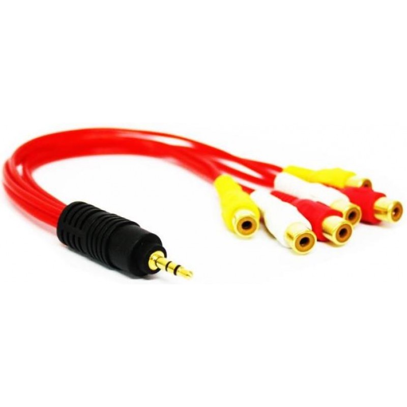 TeknoGreen 3.5Mm Stereo To 6 X Rca Dişi Kablo