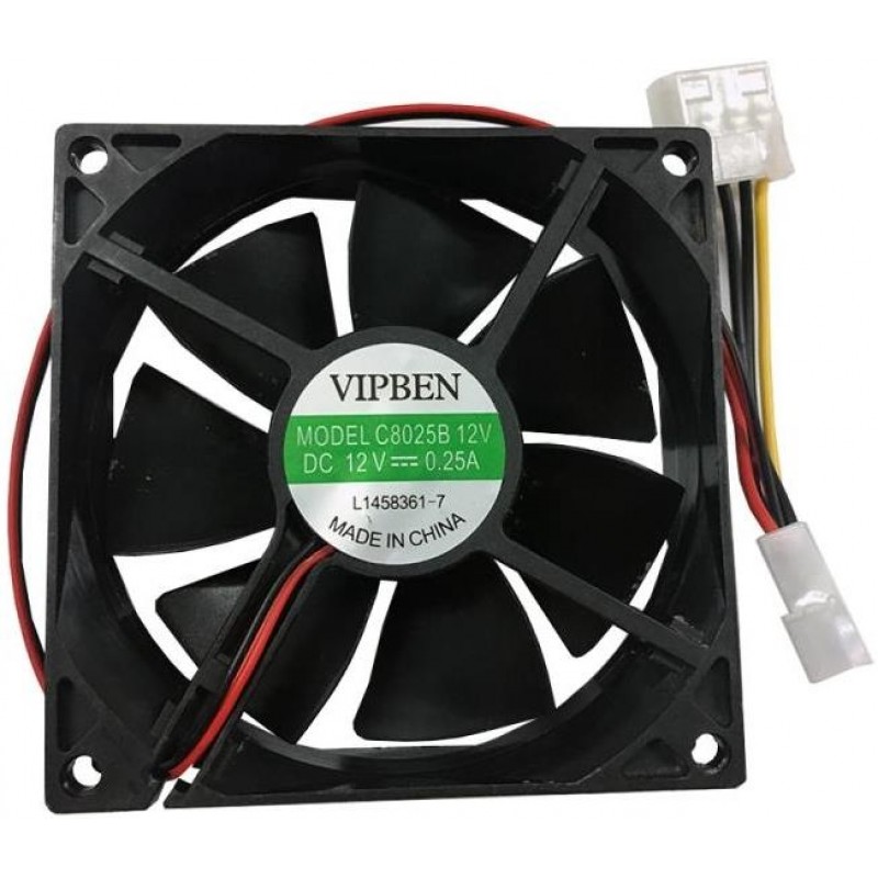 TeknoGreen 90Mm X 90Mm X 25Mm 12V Power Kasa Fanı