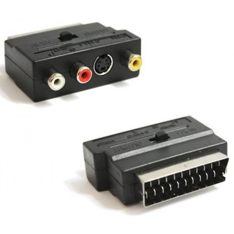 TeknoGreen Scart To Rca In-Out Switch Ve S-Video (5'li Paket)