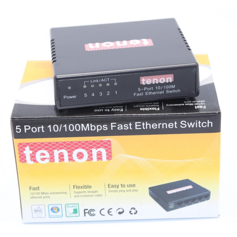 Tenon 5 Port 10/100Mbps Ethernet Switch