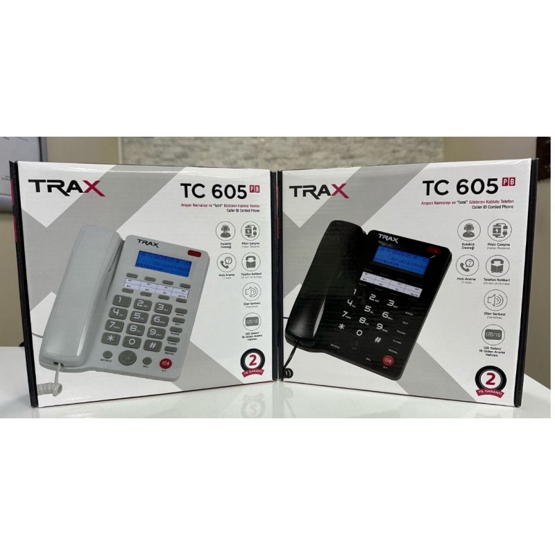 TRAX TC-605 EKRANLI MASAÜSTÜ KABLOLU TELEFON