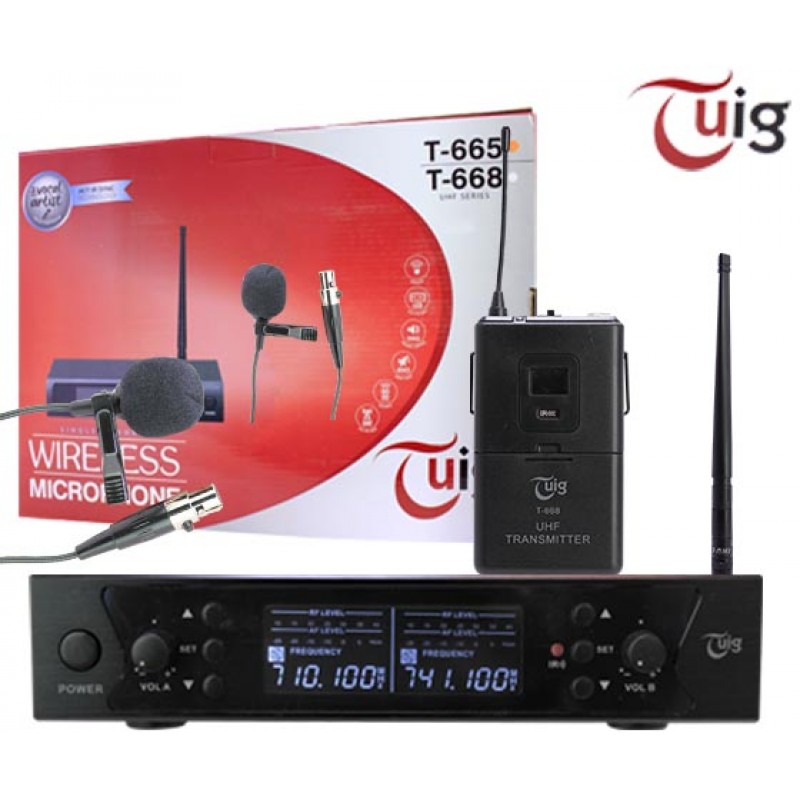 TUIG T-665 1 YAKA KABLOSUZ UHF DIGITAL TELSİZ MİKROFON