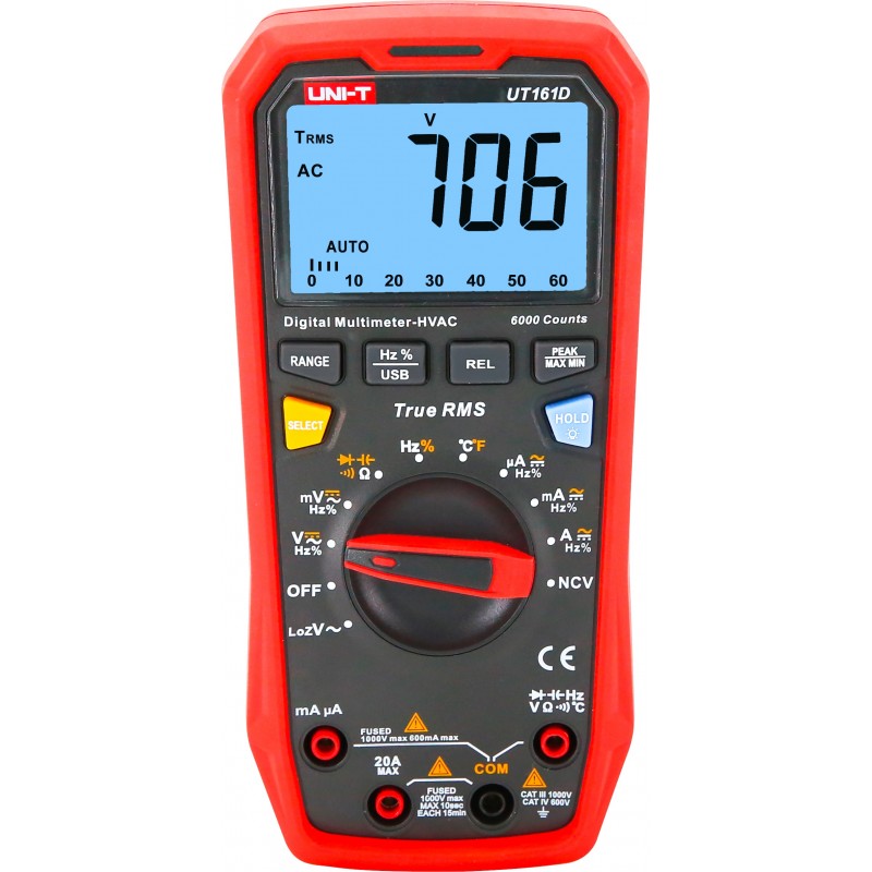 Unit UT-161D 1000V True RMS Digital Multimeter