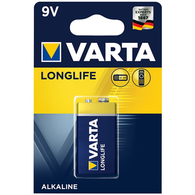 VARTA LONGLIFE POWER 9 VOLT ALKALİN PİL (TEKLİ PAKET FİYATI)