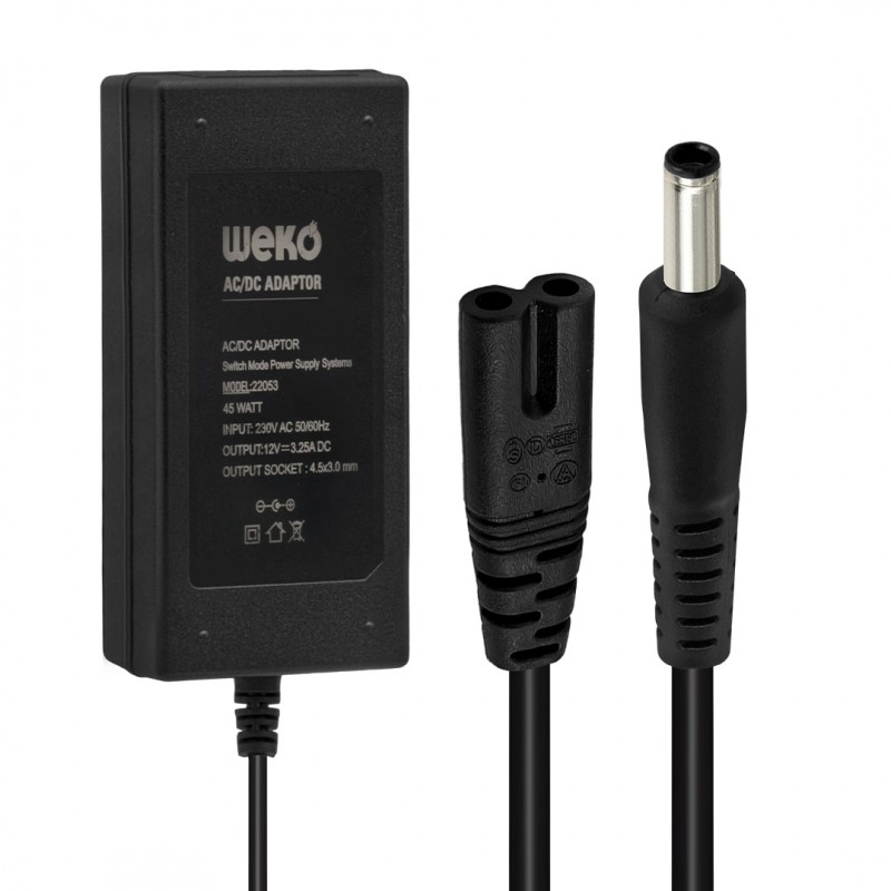 WEKO 12 VOLT - 3.25 AMPER 4.5*3.0 UÇLU YERLİ ÜRETİM NOTEBOOK ADAPTÖR