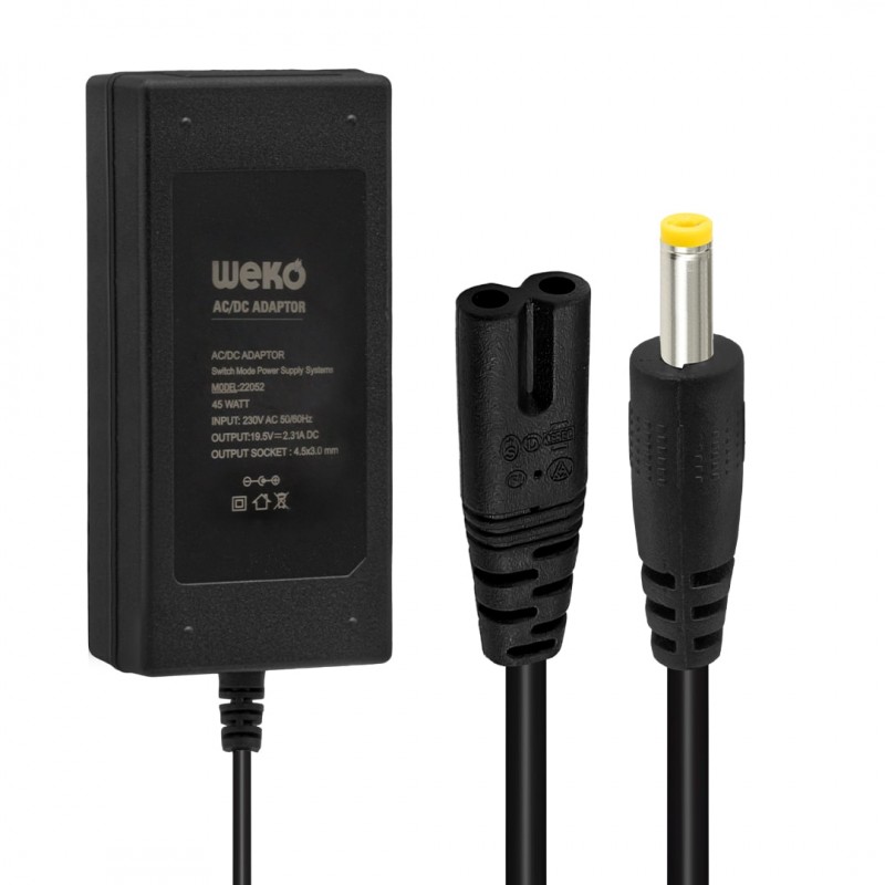 WEKO 19.5 VOLT - 2.31 AMPER 4.5*3.0 UÇLU YERLİ ÜRETİM NOTEBOOK ADAPTÖR